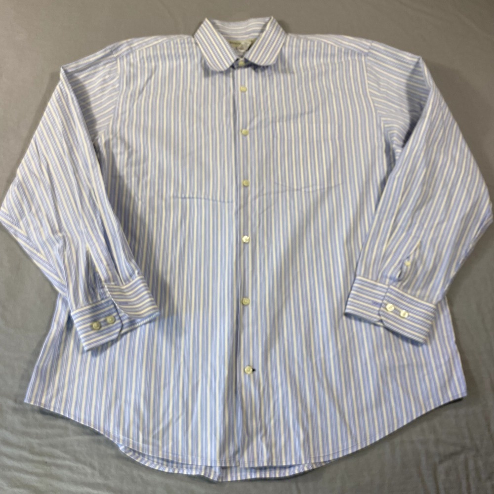 Banana Republic Shirt Mens 2XL XXL Blue Striped Button Up Casual Dress Adult‎
